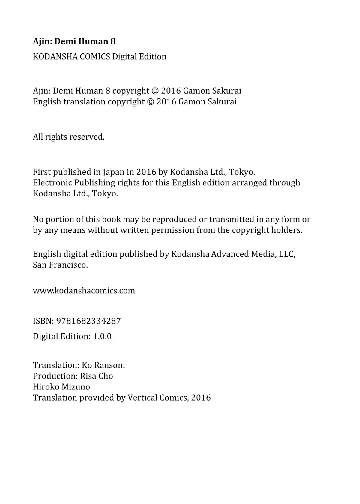 Read Ajin EN Manga Online