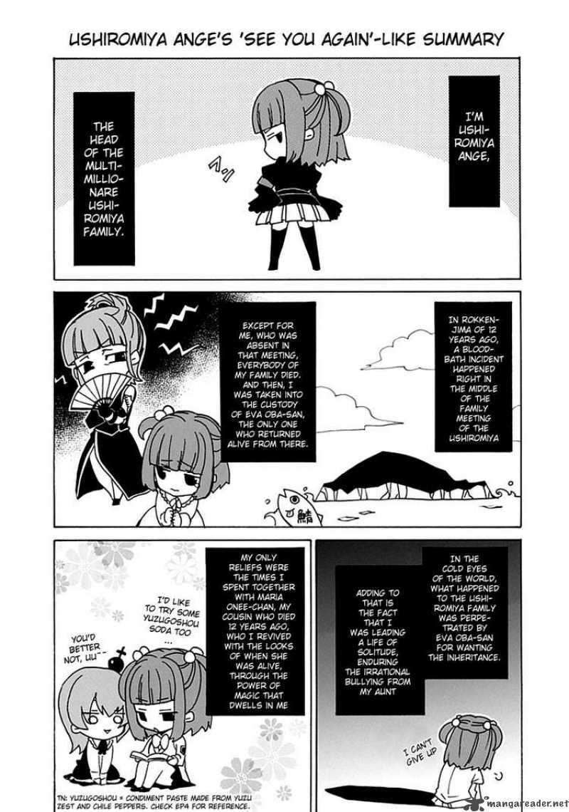 Read Umineko no Naku Koro ni Episode X_ Rokkenjima of Higurashi Crying EN Manga Online